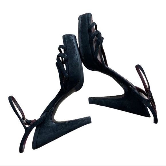 Prada Black Strappy Heels - Picture 4 of 13